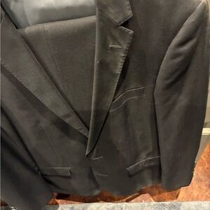 Men's modern Black Suit.  38s slim.  32x30